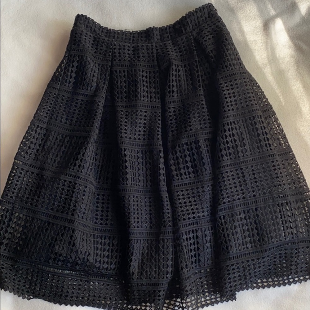Miami Lace Midi Black Skirt